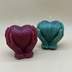 Vela Cumple Deseos Corazón en las Manos