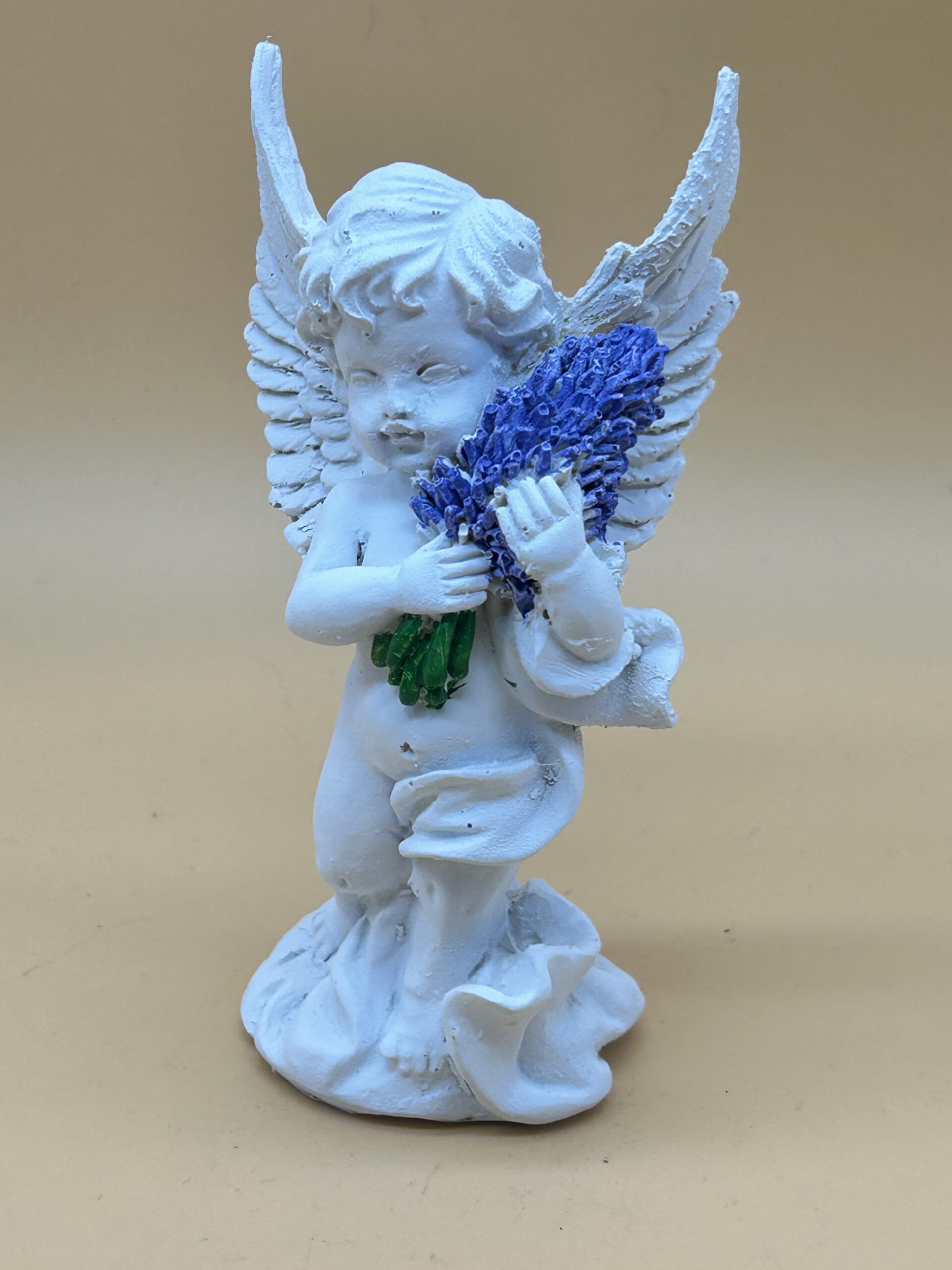 Angelito color blanco con ramito de lavanda - Imagen 2