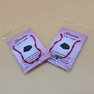 Pulsera de 7 nudos con turmalina