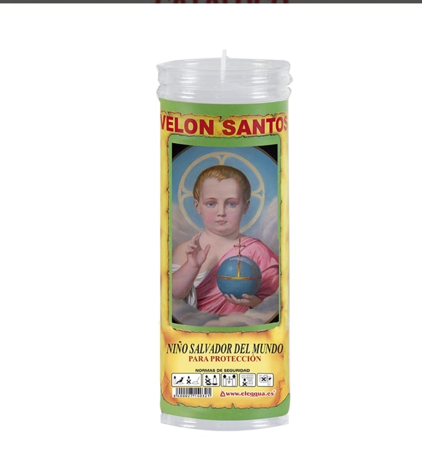 Velón Santos Niño Salvador del Mundo