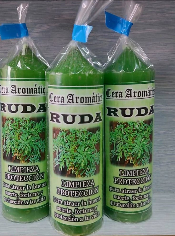 velón cera aromatica ruda
