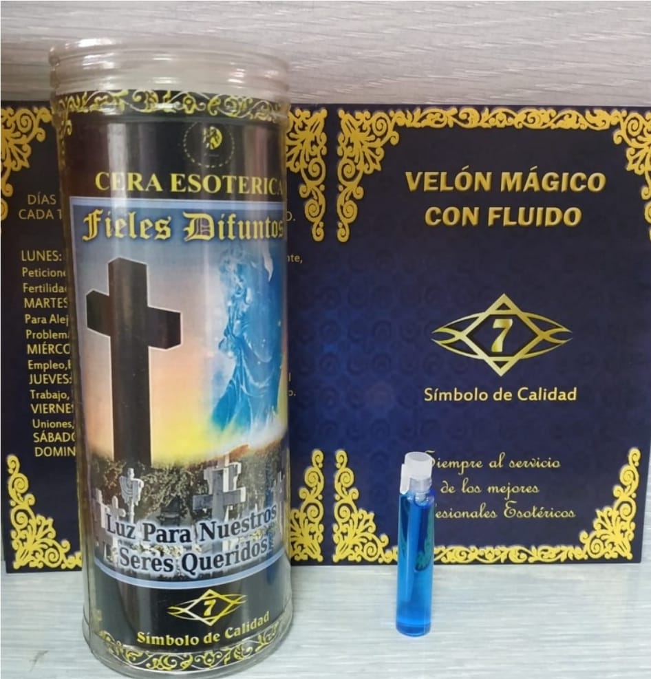 velón cera esoterica nuestros difuntos