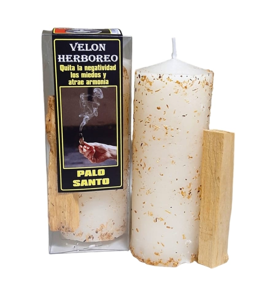 Velón Herboreo de Palo santo – Limpieza Espiritual y Armonía