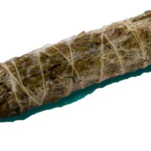 atado de salvia blanca impregnado en copal