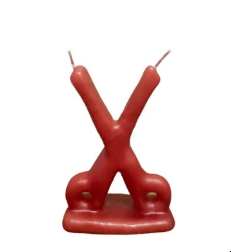 VELA TIJERAS ROJA