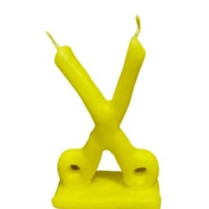 VELA TIJERAS AMARILLA