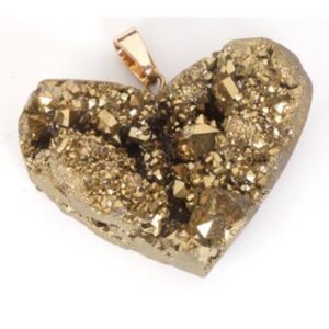 COLGANTE CORAZÓN PIRITA