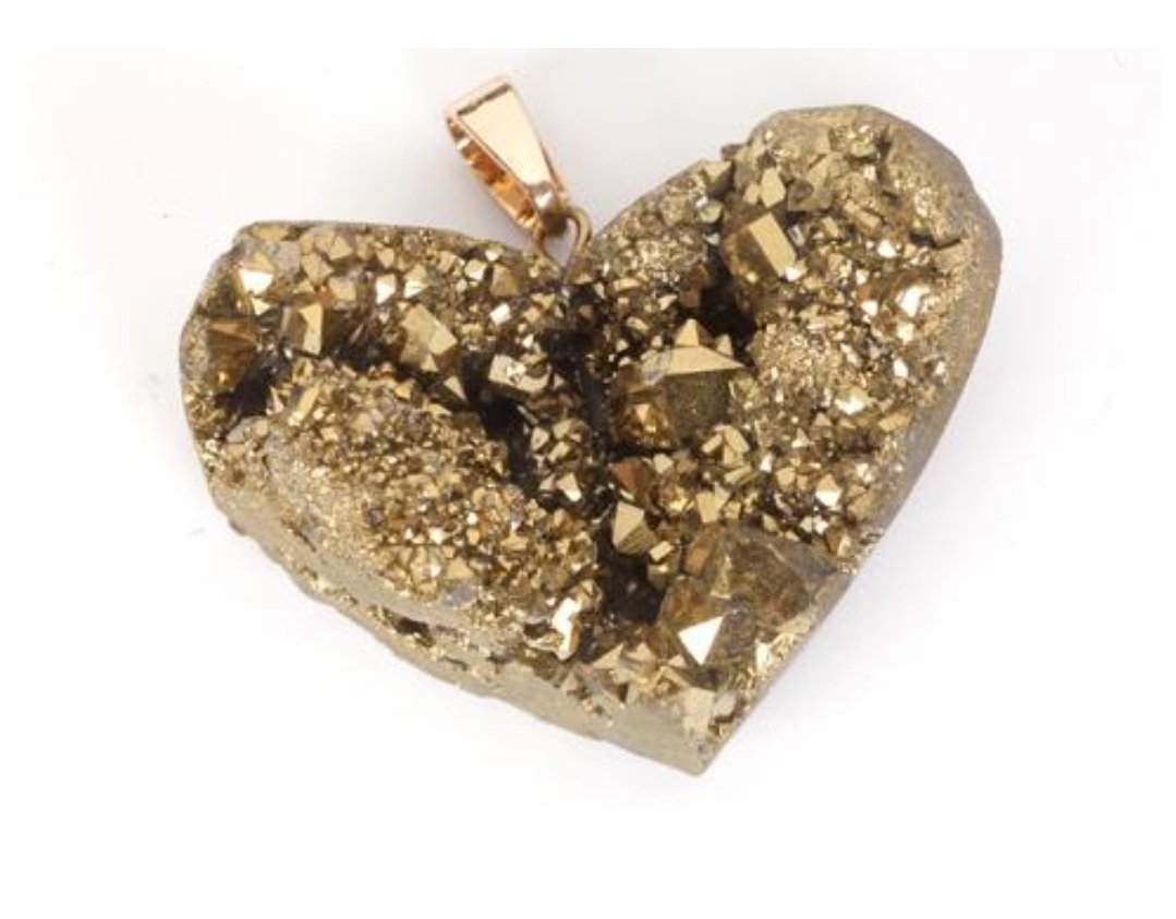 COLGANTE CORAZÓN PIRITA